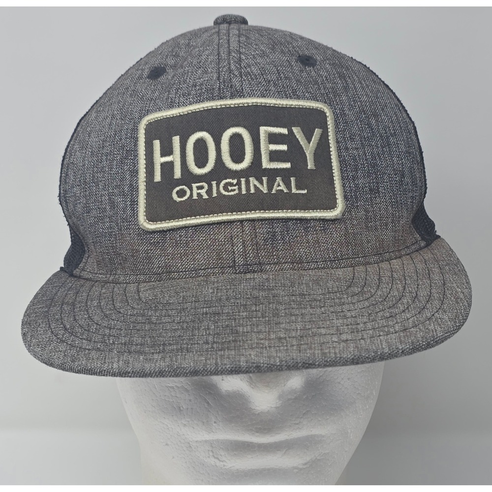 Hooey Original Trucker Hat Grey Black Snapback Mesh Cap